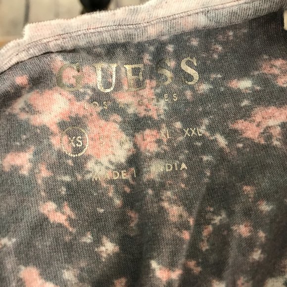 GUESS Jeans Galaxy V-Neck T-Shirt with Skeleton - Picture 5 of 5